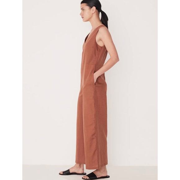 Assembly Label Eisa Wide Leg Jumpsuit – Terracotta Brown – Size 10 - Picture 3 of 7